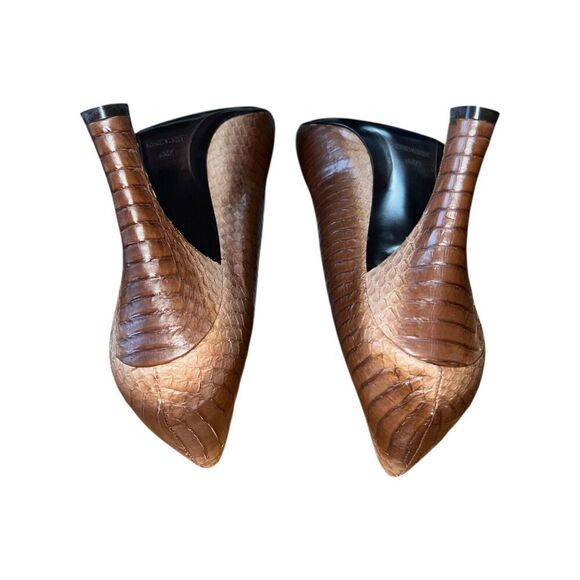 Nine West Easy Off Dark Brown/Natural Snake Pattern Round Toe Pumps Wmns 10 NEW - Picture 9 of 12